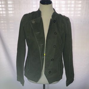 Hang Ten Army Button Up Coat Green Womens L